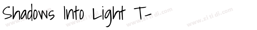 Shadows Into Light T字体转换